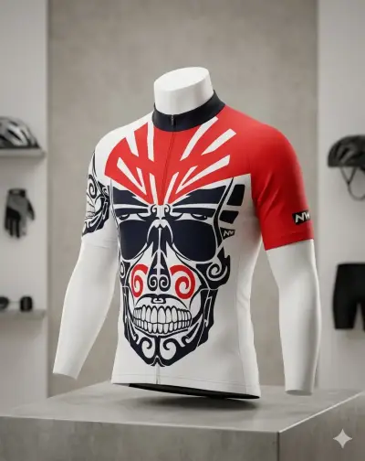 Polera ciclismo diseño tribal - miniatura 3