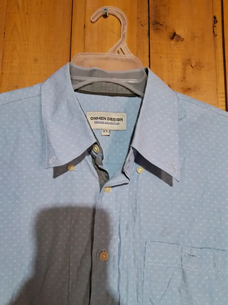 Camisa celeste manga corta - 2