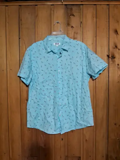 Camisa celeste palomas - miniatura 1
