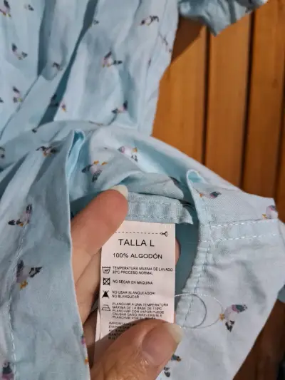 Camisa celeste palomas - miniatura 3