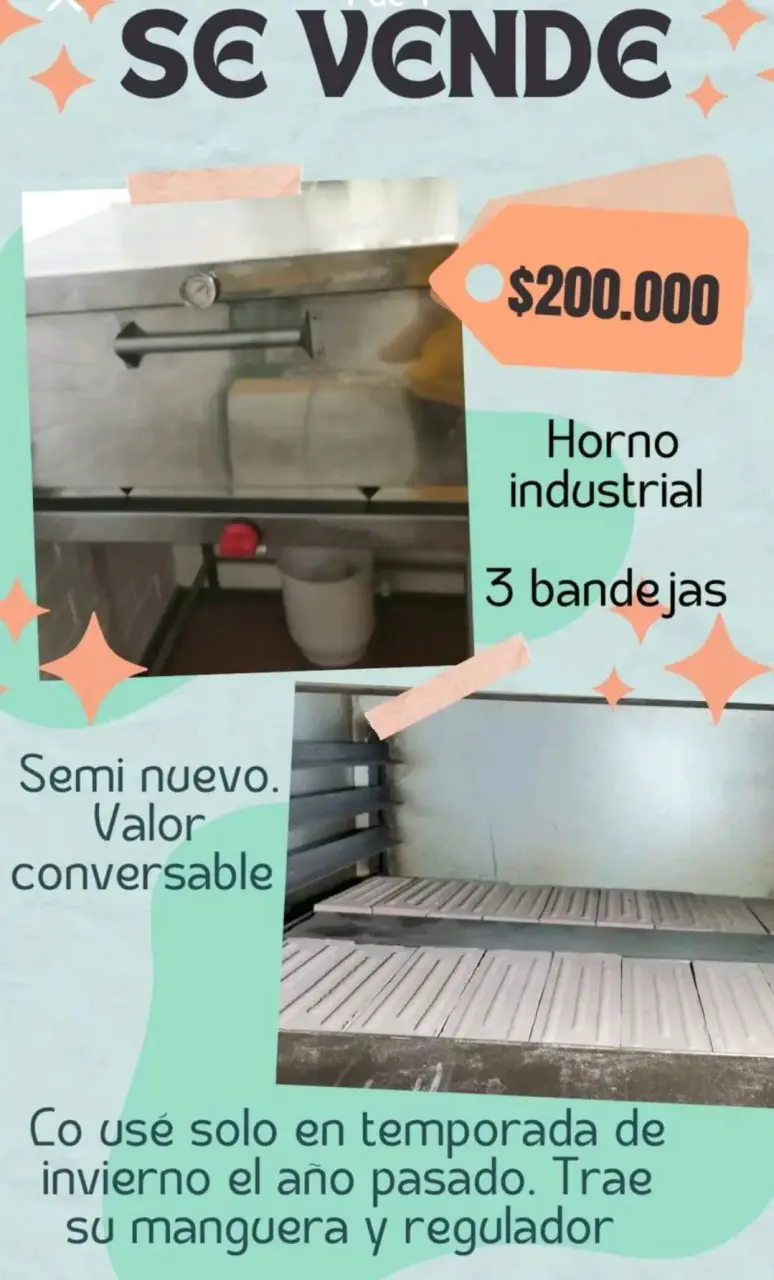 Horno industrial 3 bandejas