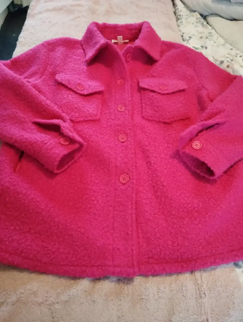 Chaqueta rosa fucsia abrigada