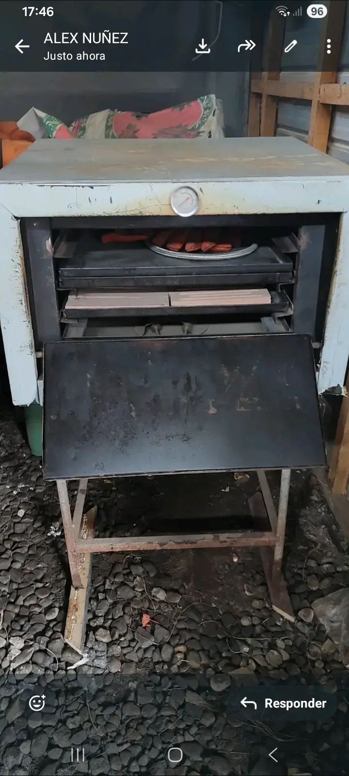 Parrilla a carbón con termómetro - 1