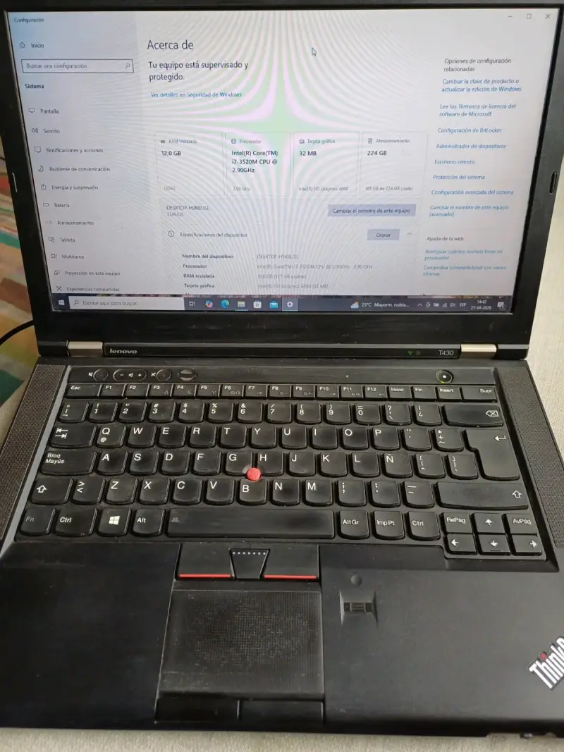 Notebook Lenovo ThinkPad usada - 2