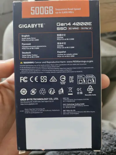 SSD Gigabyte Gen4 4000E 500GB - miniatura 2