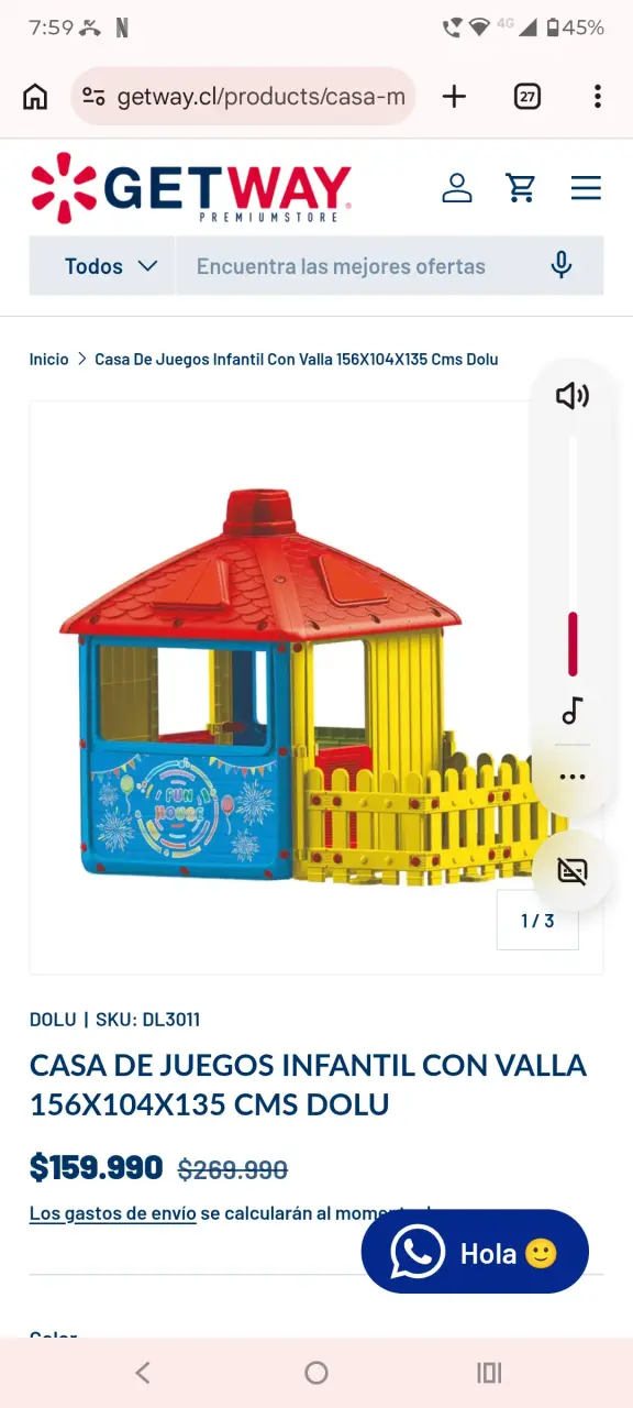 Casita infantil plástica multicolor - 4