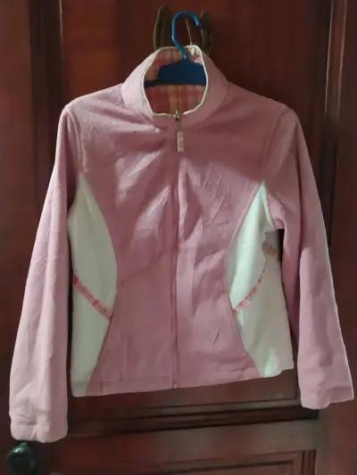 Chaqueta polar rosa mujer,reversible - miniatura 1