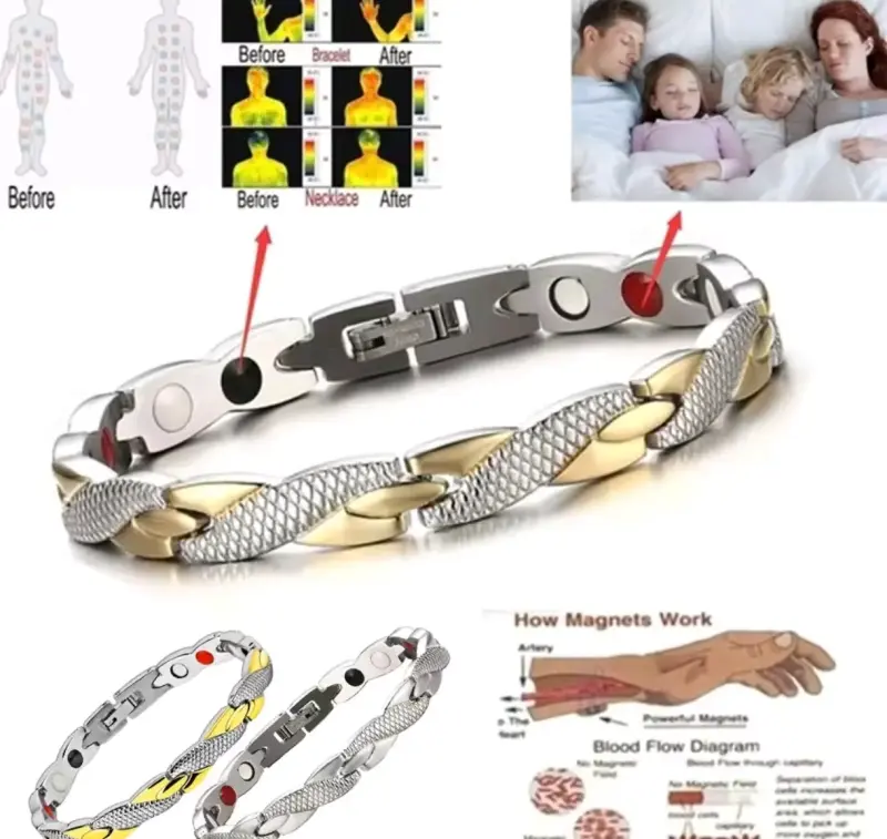 Pulsera magnética terapéutica bicolor y conjuntos - 1