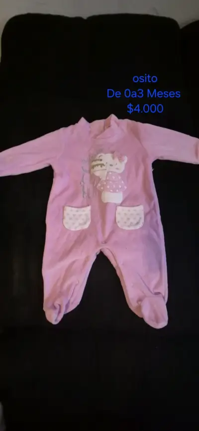 Enterito bebé rosa con corazones - miniatura 5