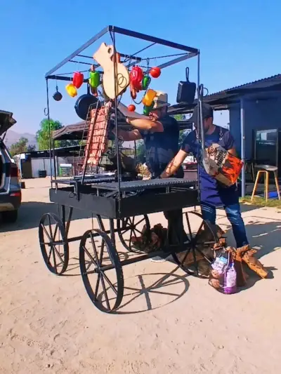 Parrilla asador móvil fogón domo - miniatura 1