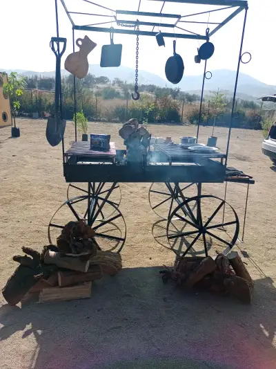 Parrilla asador móvil fogón domo - miniatura 3