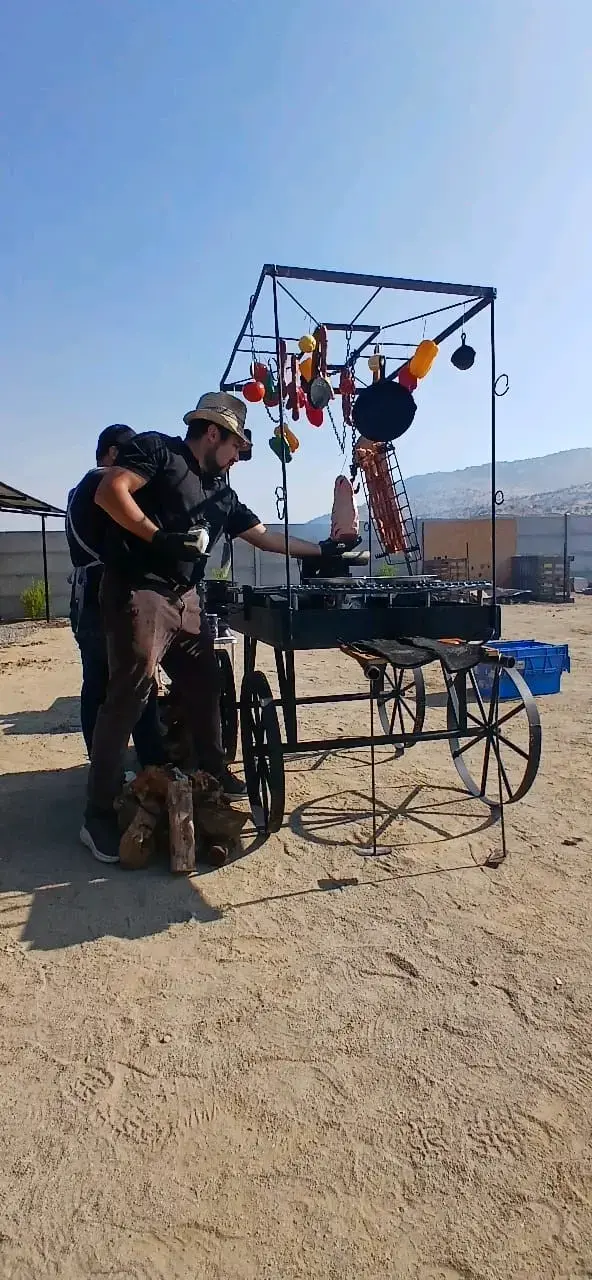Parrilla asador móvil fogón domo - 4