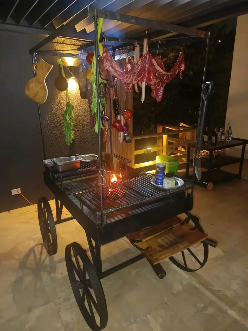 Parrilla asador móvil fogón domo - 5