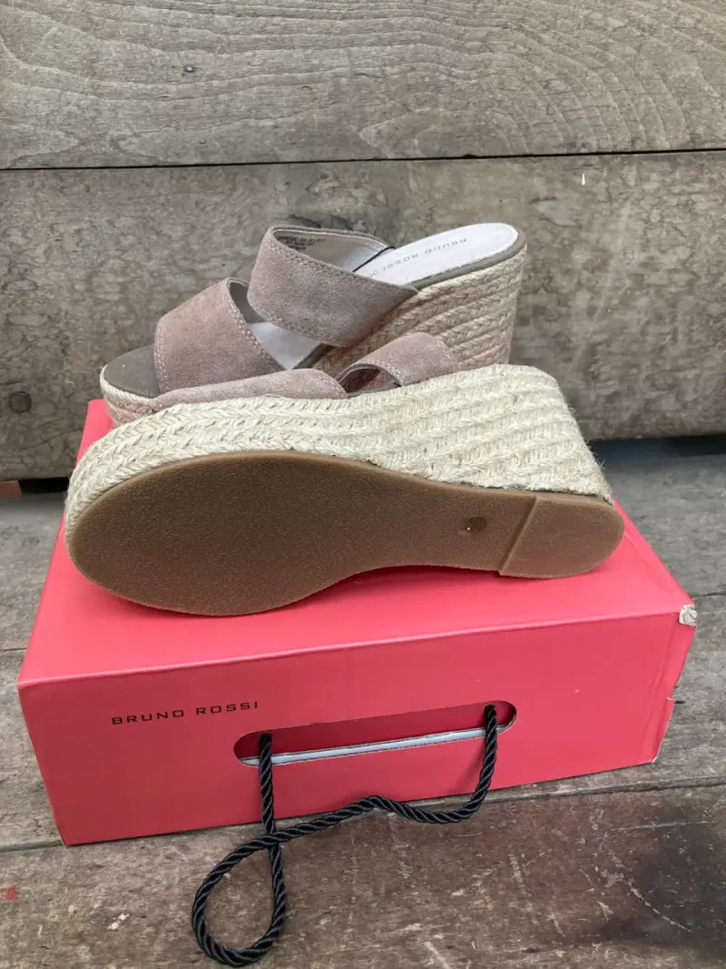 Sandalias plataforma beige Bruno Rossi - 2