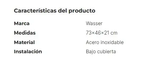 Lavaplatos Weit rectangular bajo encimera - 4