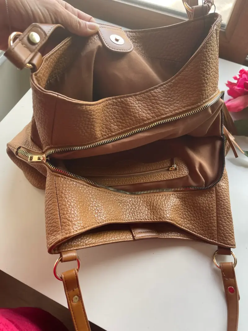 Cartera de cuero marrón - 3