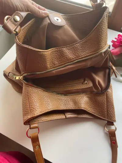 Cartera de cuero marrón - miniatura 3