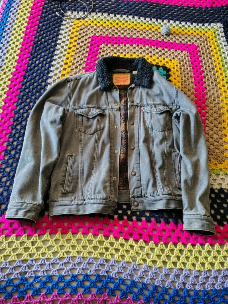 Chaqueta de mezclilla gris - 1