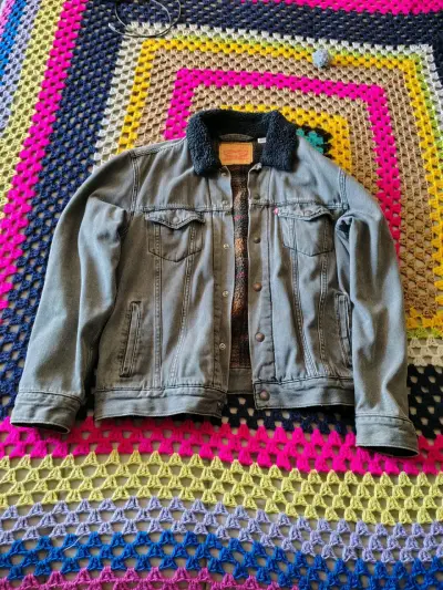 Chaqueta de mezclilla gris - miniatura 1