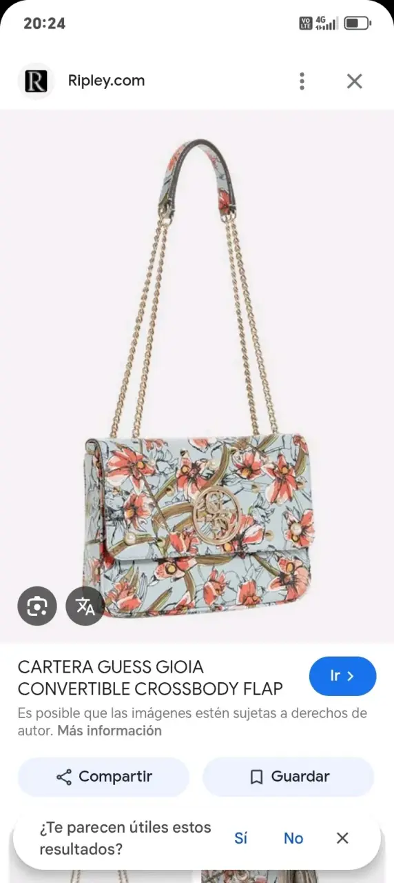 Cartera floral convertible Guess - 3