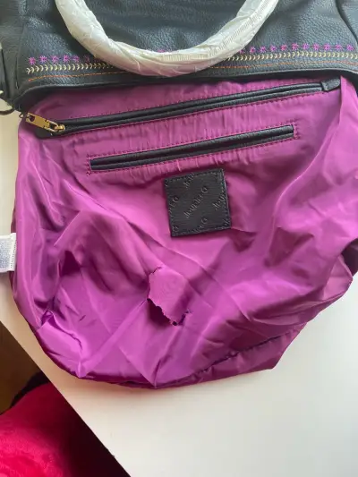Bolso Desigual negro con bordados coloridos - miniatura 4