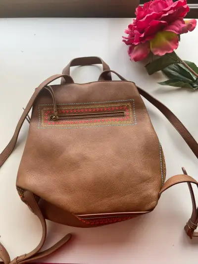 Mochila pequeña marrón Desigual - miniatura 2