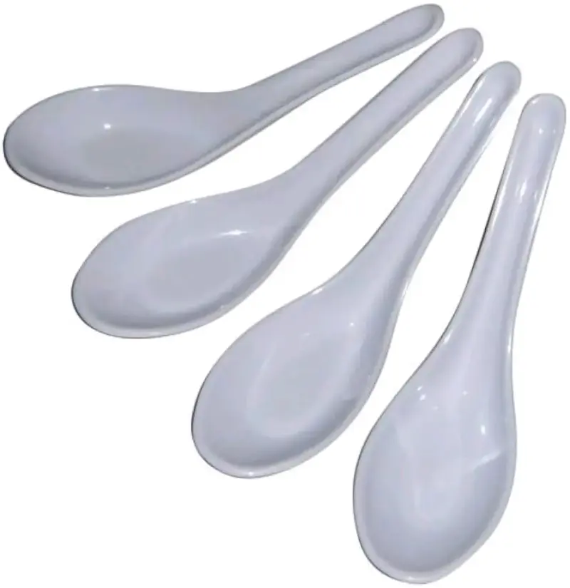 100 Cucharas de porcelana blancas - 3