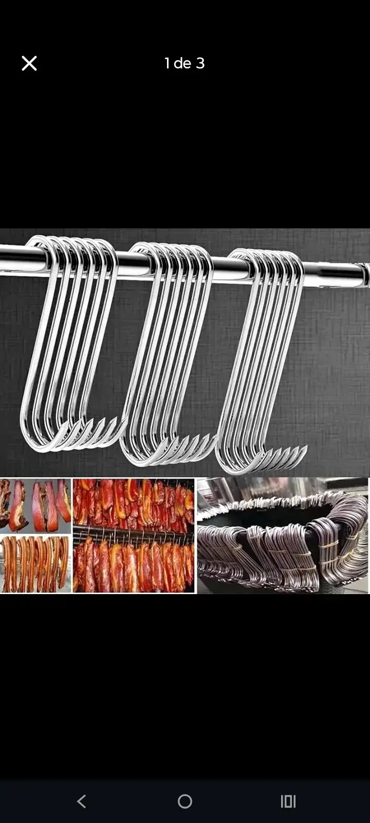 Ganchos de acero inoxidable para carne