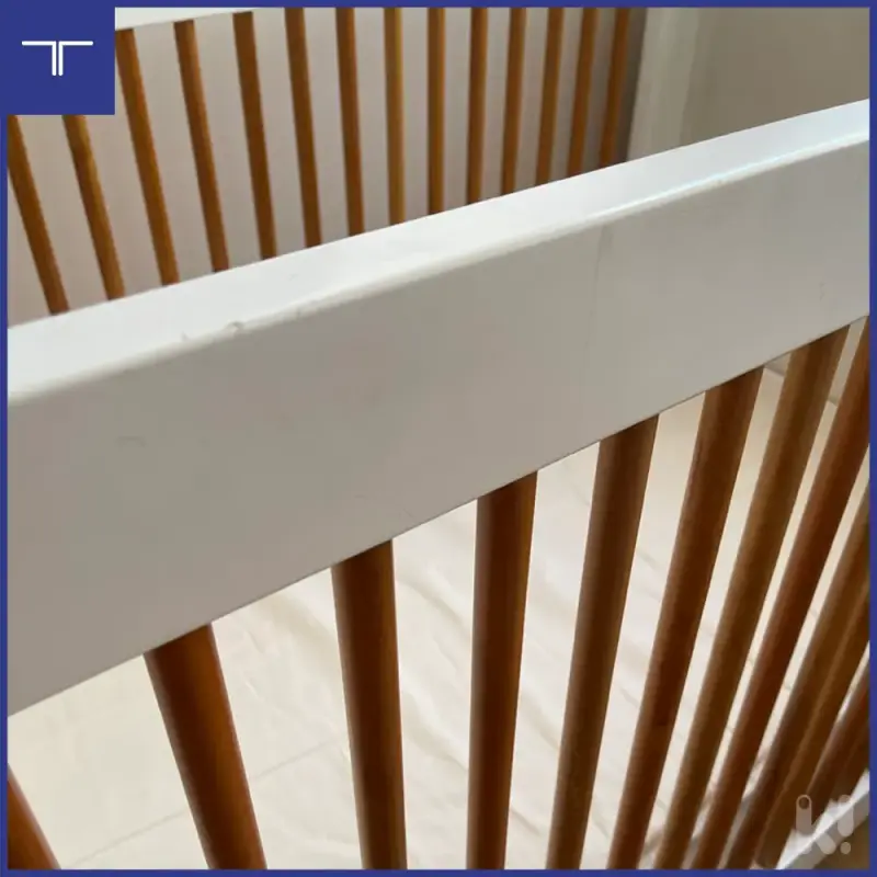 Cuna de madera color blanco - 3