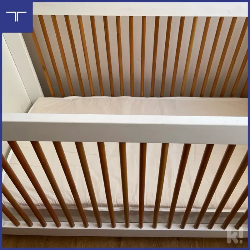 Cuna de madera color blanco - 6