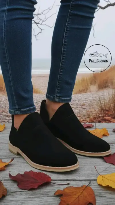Zapatos negros de cuero - miniatura 1