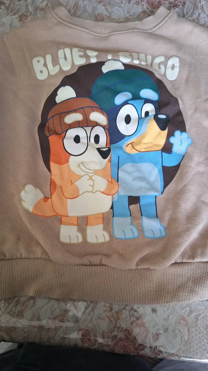 Polerón Bluey y Bingo beige - 1