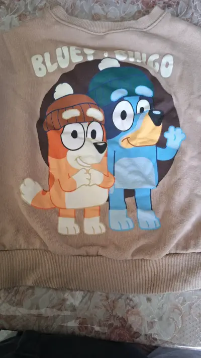 Polerón Bluey y Bingo beige - miniatura 1