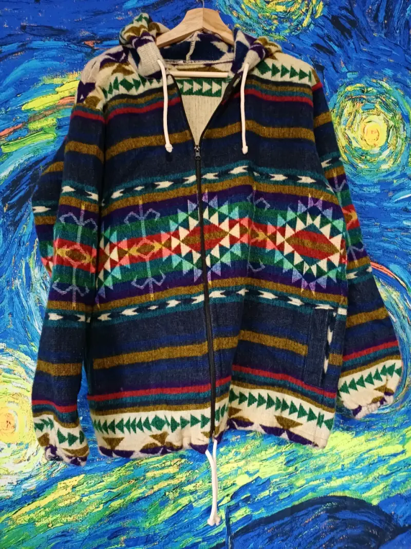 Chaqueta étnica con capucha - 1