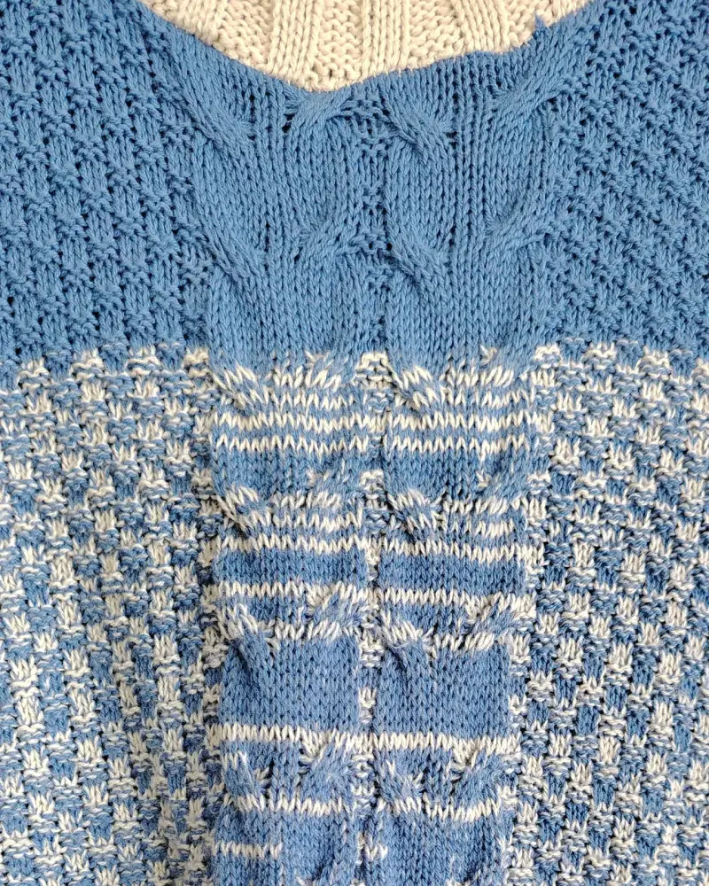 Sweater Beige/Azul University Club S/M - 2