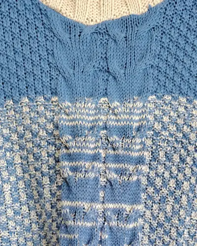 Sweater Beige/Azul University Club S/M - miniatura 2