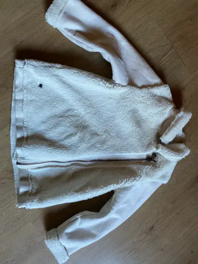 Chaqueta polar blanca con cierre - miniatura 1