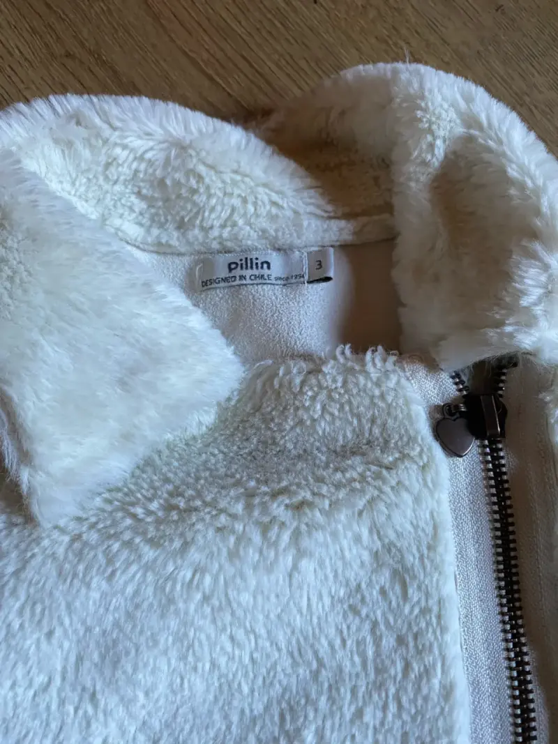 Chaqueta polar blanca con cierre - 2