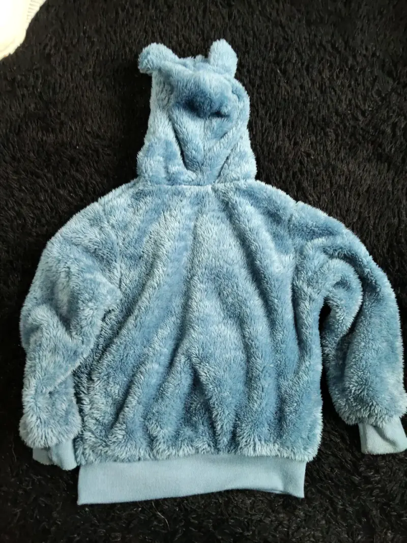 Polerón infantil azul con capucha - 2