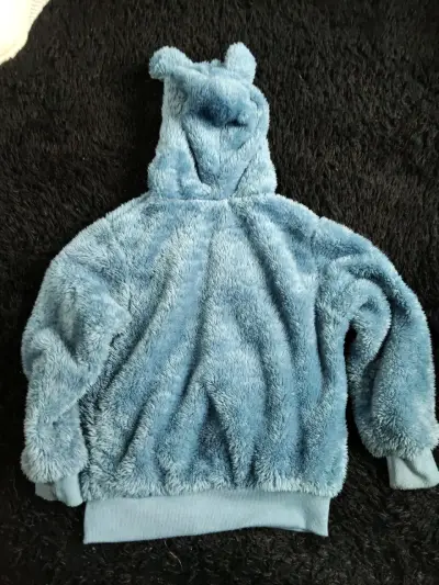 Polerón infantil azul con capucha - miniatura 2