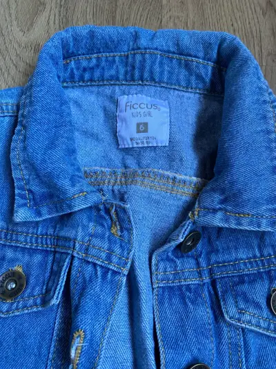 Chaqueta de mezclilla infantil azul - miniatura 2