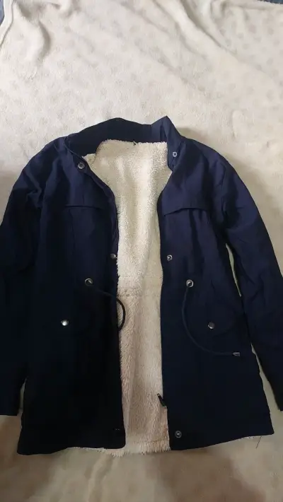 Parka azul con forro polar - miniatura 1