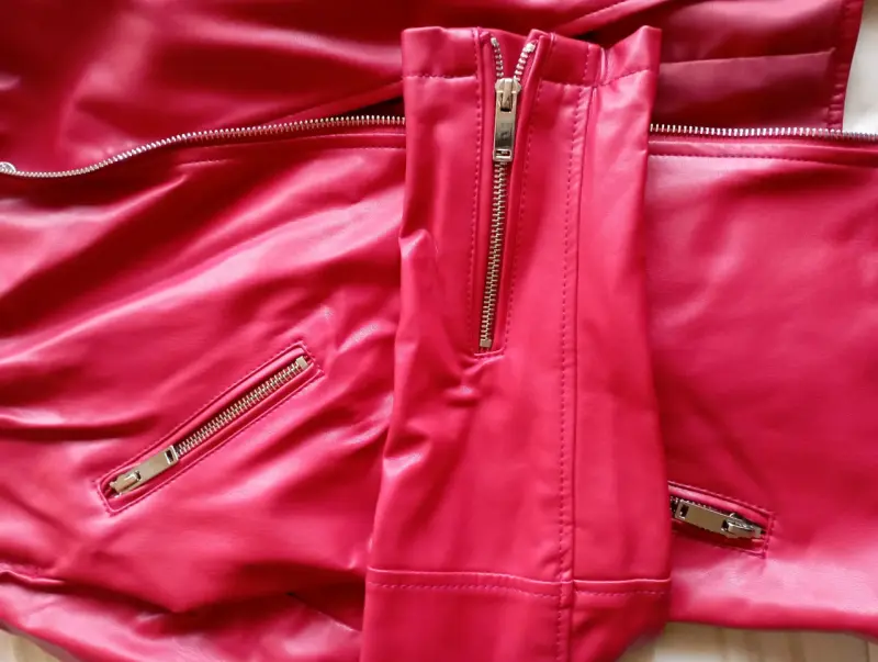 Chaqueta de cuero roja - 3