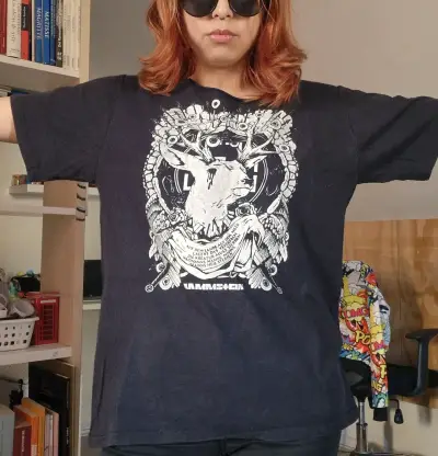 Polera negra Rammstein oversize (hombre/mujer) - miniatura 2