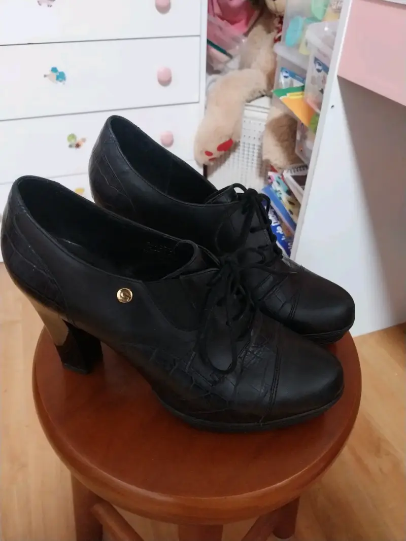 Zapatos Oxford negros de cuero, marca gacel 40 - 5