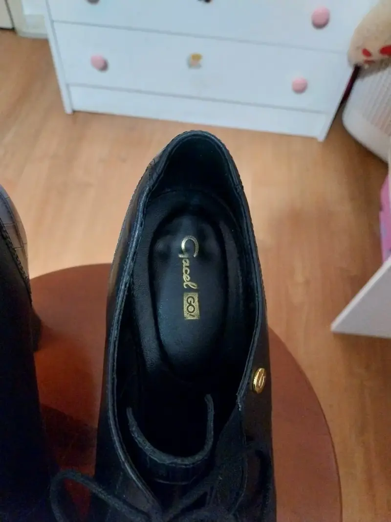 Zapatos Oxford negros de cuero, marca gacel 40 - 6