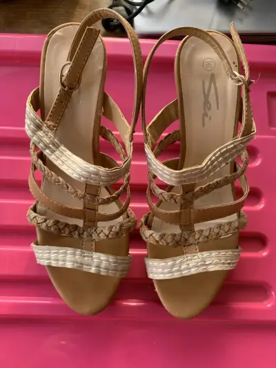 Sandalias de cuero marrón - miniatura 2