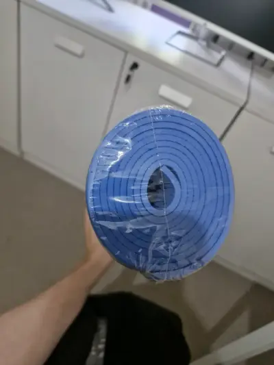Mat de yoga azul Torpedo, delgado. - miniatura 3