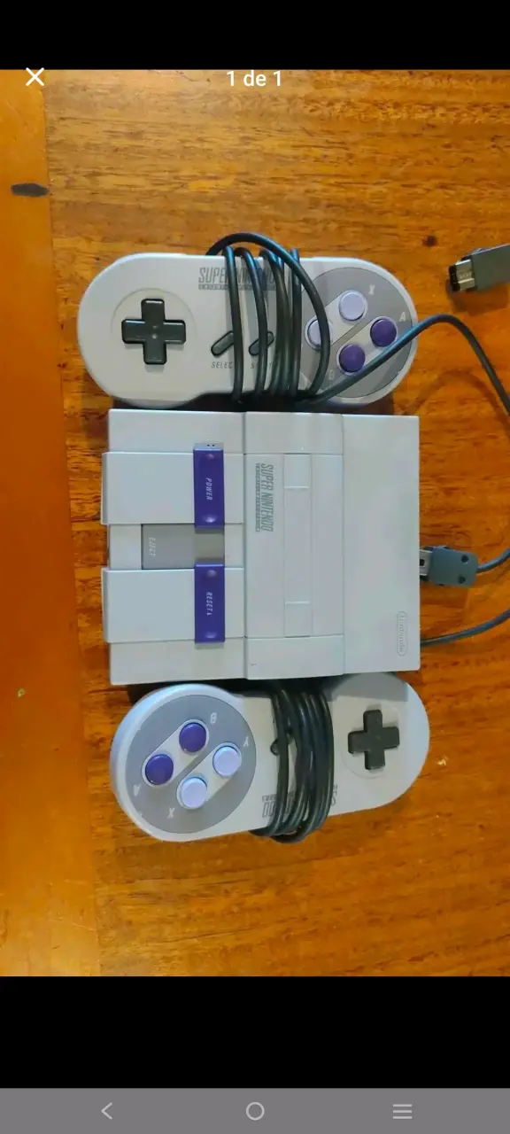 Consola Super Nintendo con controles