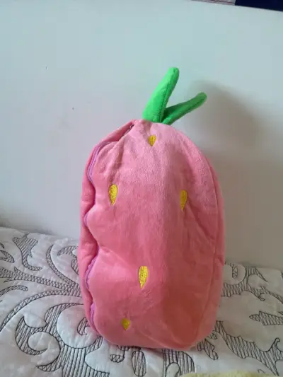 Peluche conejo blanco y rosado - miniatura 2